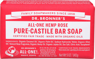Dr Bronner Soap Bar Rose