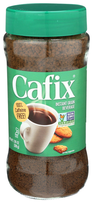 CAFIX COFFEE SUBSTITUTE CRYSTALS, ALL NATURAL INSTANT BEVERAGE, 7.05 OZ. JAR - Centre - Front