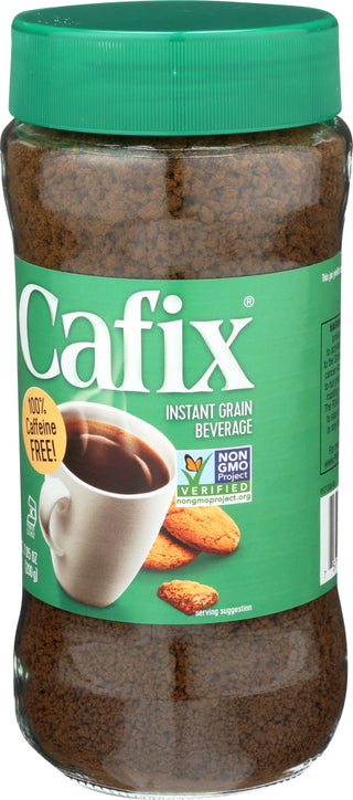 CAFIX COFFEE SUBSTITUTE CRYSTALS, ALL NATURAL INSTANT BEVERAGE, 7.05 OZ. JAR - Right - Front