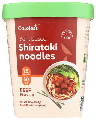 Caloless Shirataki Cup Noodl Beef - No Plunge - Front