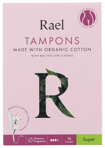 Rael Tampons Cotton Super - No Plunge - Front
