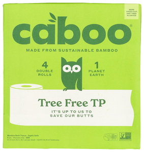 Caboo Bath Tissue Plstc Fr 4pk - No Plunge - Front