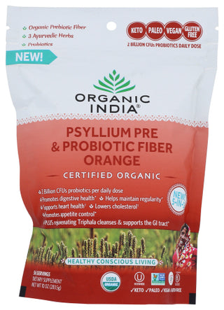 Organic India Fiber Psyllm Probio Ornge
