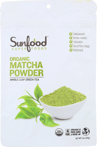 Sunfood Superfoods Matcha Green Tea Pwdr Org