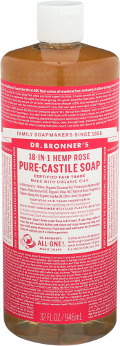 Dr Bronner Soap Liq Cstle Rose