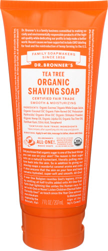 Dr Bronner Shaving Soap Tea Tree