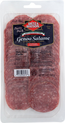 Dietz And Watson Salame Genoa Pre Sliced