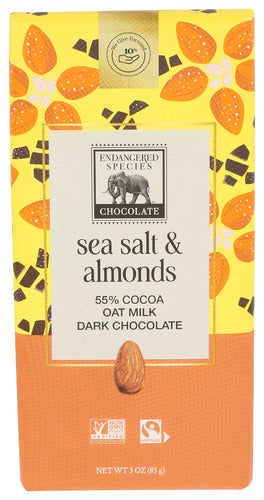 Endangered Species Choc Bar Drk Sslt & Almds