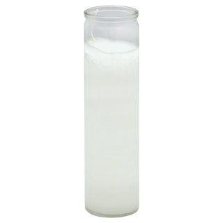 Reed Candle Candle Clear Glass White Wax