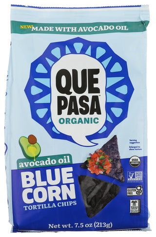 Que Pasa Chips Blue Avo Oil Org