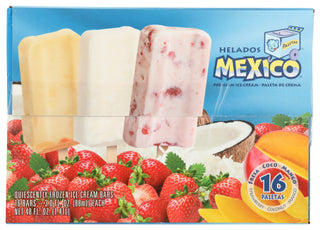 Helados Mexico Bar Cream 16ct 3var Valu