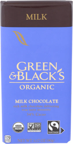 Green & Blacks Choc Bar Milk  Org