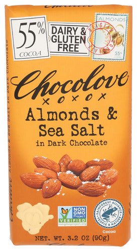 Chocolove Choc Bar Drk Ssalt&almnd