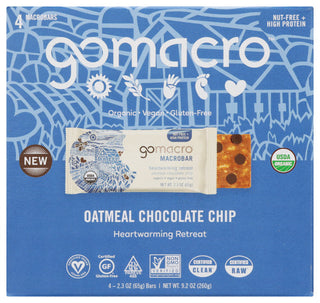 Gomacro Bar Oatmeal Choc Chip 4ct