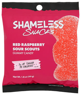 Shameless Snacks Gummy Sour Raspbry Scout