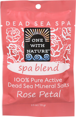 One With Nature Bath Salt Spa Rose Petal