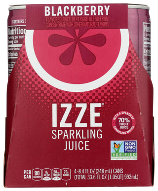 Izze Beverage Juice 4pk Sprkl Blkbry