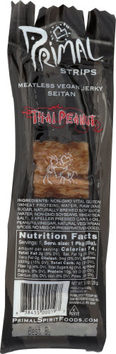 Primal Strips Jerky Seitan Thai Peanut