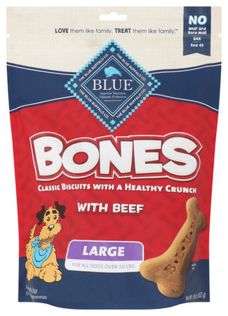 Blue Buffalo Biscuit Lrg Beef Bones