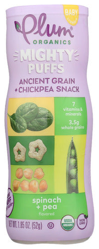 Plum Organics Puffs Ckpea Spnch Pea