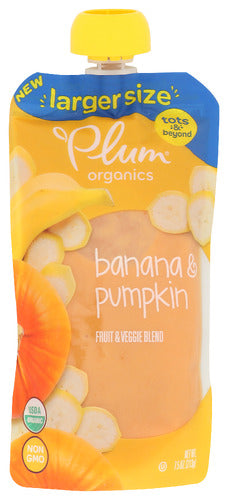 Plum Organics Pouch Tots Bnna Pumpkn