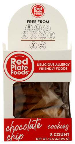 Red Plate Foods Cookies Choc Chip 8ct