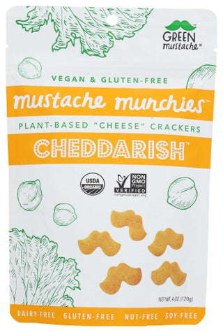 Green Mustache Crackers Cheddarish