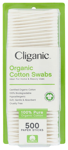 Cliganic Swabs Cotton Organic