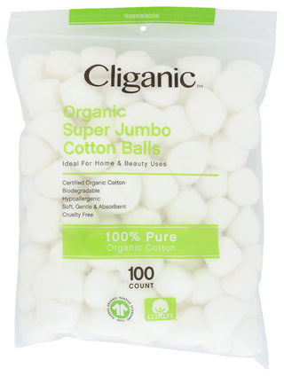 Cliganic Cotton Balls Spr Jumbo Org
