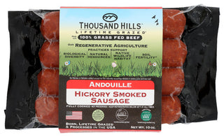Thousand Hills Lifetime Grazed Sausage Andouille Hk Smkd