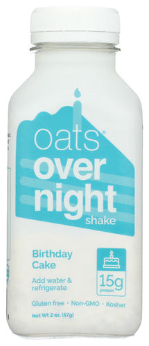Oats Overnight Shake Birthday Cake