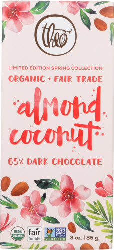 Theo Chocolate Choc Bar Dk 70% Almd Ccnt