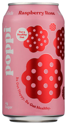 Poppi Soda Prbtc Rspbry Rose 4pk