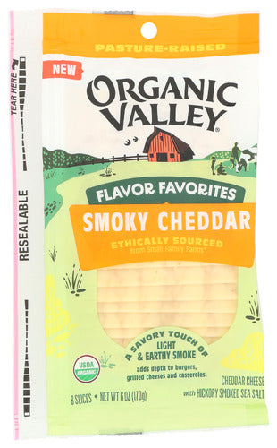 Organic Valley Chs Slcs Chdr Smoky Org