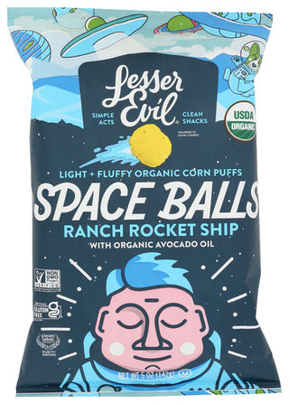 Lesser Evil Snack Spc Balls Ranch