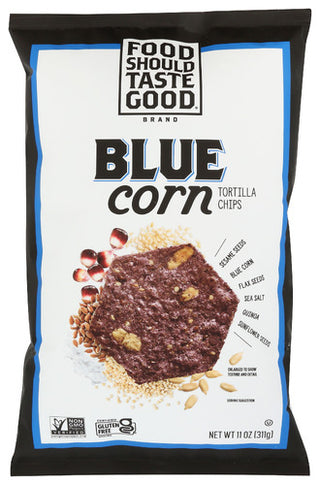 Food Should Taste Good Chips Tortilla Blue Corn
