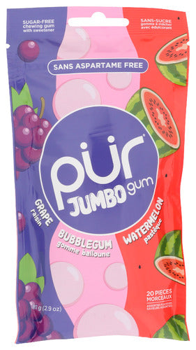 Pur Gum Jmbo Grp Wtrmln 20pc