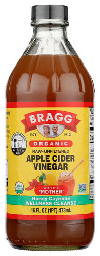 Bragg Vinegar Acv Hny Cayn Org