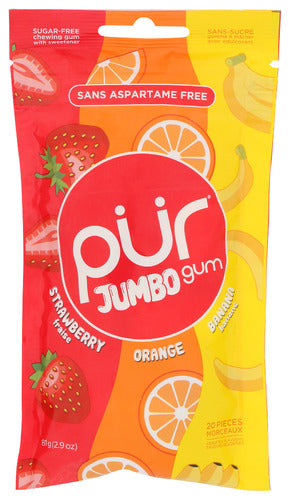 Pur Gum Jmb Strwb Banna 20pc
