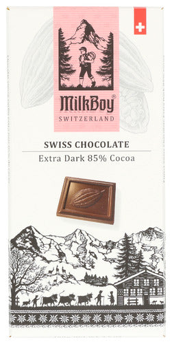 Milkboy Swiss Chocolates Bar Choc Xdark 85 Cocoa