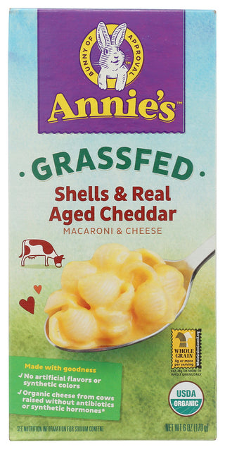 Annies Homegrown Mac Chs Shell Aged Chdr
