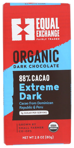 Equal Exchange Bar Choc Dk Extreme Org