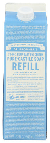 Dr Bronner Soap Refill Baby Unscent