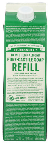 Dr Bronner Soap Refill Almond Pure
