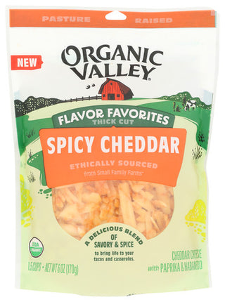 Organic Valley Chs Shred Chdr Spicy Org