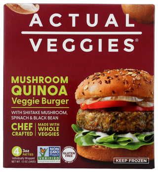 Actual Veggies Burger Veggie Mshrm Quin