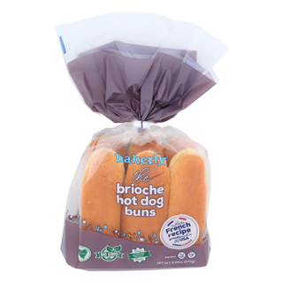 Bakerly Brioche Hotdog Bun Nl 6pk