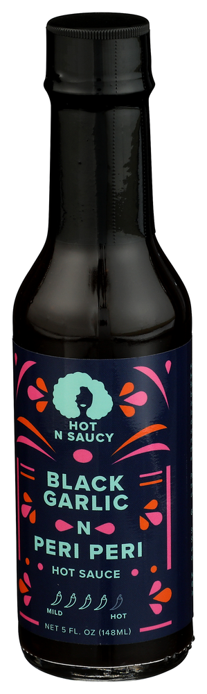 Hot N Saucy Sauce Hot Blkgrlc N Peri - Right - Front