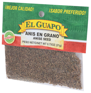 EL GUAPO AUTHENTIC ANISE SEED, 0.75 OZ. - Right - Front