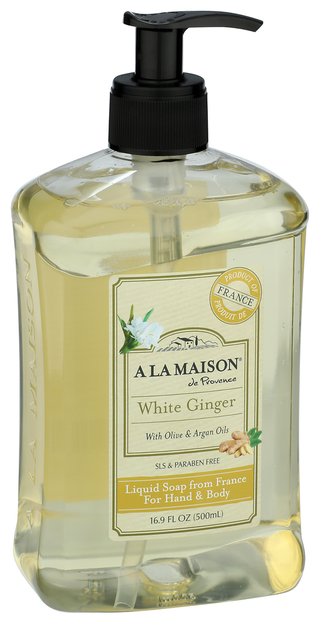 A La Maison Soap Liq White Ginger - Left - Front